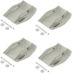 Satz mit vier ProPlus 361519 Anhängerstabilisierungs-Stützplatten mit Feder, 20,5 x 27,5 cm