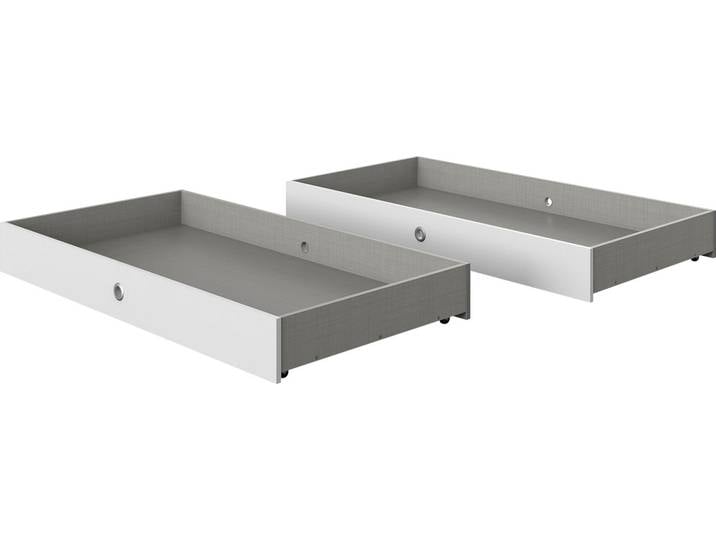 Bettschubkasten WIMEX Valencia , weiß, B:141cm H:20cm T:61cm, Holzwerkstoff, Schubladen, Bettschubkasten, im 2-er Set