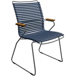 Outdoor Stuhl Click hohe Rückenlehne dunkelblau