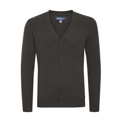 Cardigan BLEND "Cardigan BHCaden", Herren, Gr. XXL, grau (charcoal mix), Obermaterial: 100% Baumwolle CO., Strickjacken