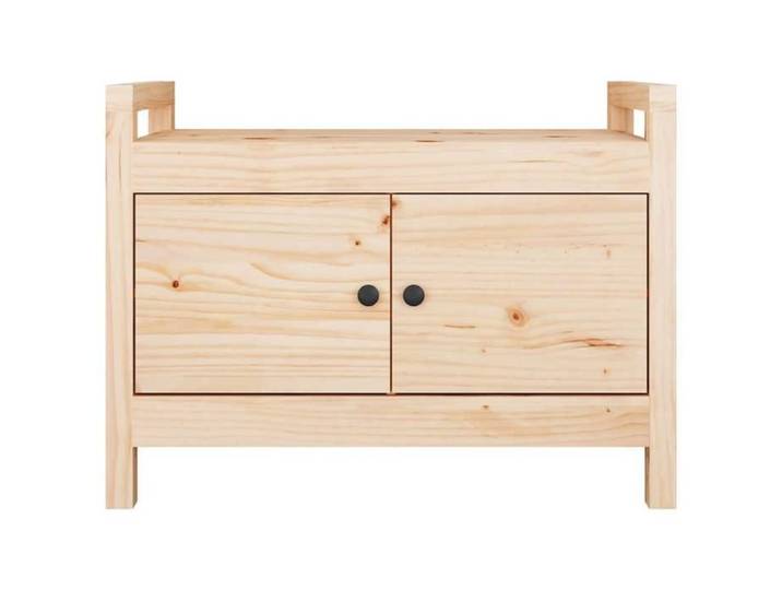 Banquette de hall - Brun - Banc d'entrée - Pour intérieur - 80x40x60 cm - Bois de pin massif 3234