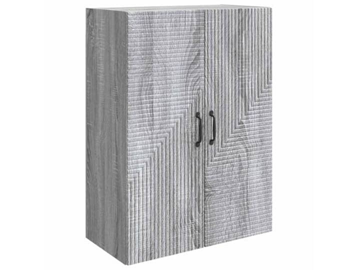 RJPLMFV Wandschrank, grau, Sonoma, 66 x 34,5 x 90 cm, Verbundholz Mehrere Regale, Wandbefestigung nicht im Lieferumfang enthalten, Pflege feuchtes Tuch, Wohnzimmer, Vintage-Design