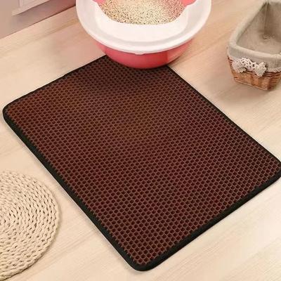 Uplifted Finds Double Layer Waterproof Cat Litter Mat Non Slip Pet Litter Box Pad 55 X 75 Cm coffee