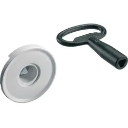 Hager FZ502N Schließung, univers, Dreikantverschluss 7mm, mit 1 Schlüssel, für Schrank IP54