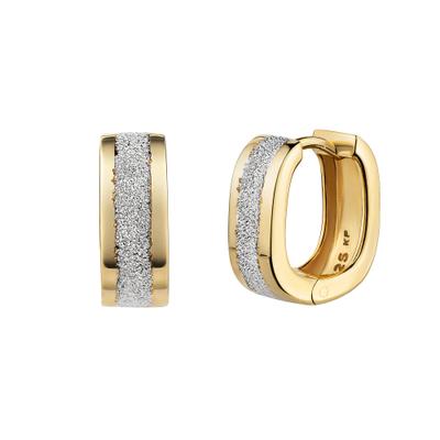 Paar Creolen FIRETTI "Schmuck Geschenk Silber 925 Ohrschmuck Ohrringe", gold (gelbgoldfarben, silberfarben), Ohrringe, Damen, Silber 925 (Sterlingsilber)