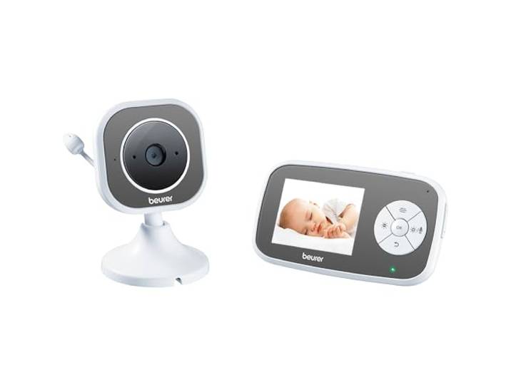 Beurer BY 110 Video-Babyphone mit Infrarot-Nachtsichtfunktion, 300 Meter Reichweite und Temperaturalarm, strahlungsarme und energieeffiziente Übertragung