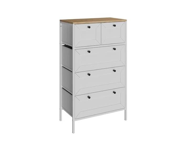 Vicco Kommode Belaro, Weiß, 56 x 95 cm mit 5 Schubladen, zur Aufbewahrung von Kleidung und Accessoires geeignet