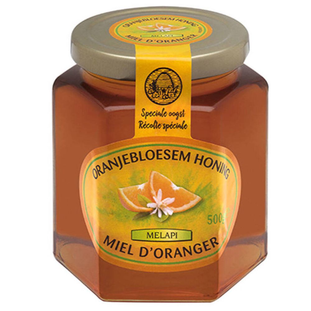 Melapi Honing Oranjebloesem Vloeibaar 500 g Sirup