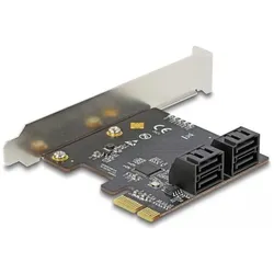 Delock 90010 - PCIe x1> 4x SATA Low Profile - Serial ATA - SATA, Storage Controller