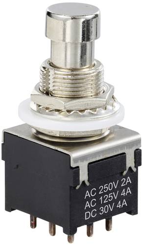 TRU COMPONENTS TC-12193712 Druckschalter 3P2T mit geradem Stift Schaltstrom (max.): 4A 1St.