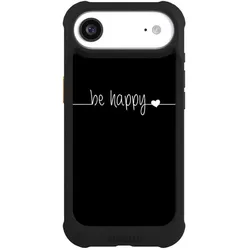 Nivocase Hülle für Apple iPhone Air Stossfeste Handyhülle NIVOmax Case Schwarz Glück Sprüche Statement (Apple iPhone Air), Smartphone Hülle, Schwarz