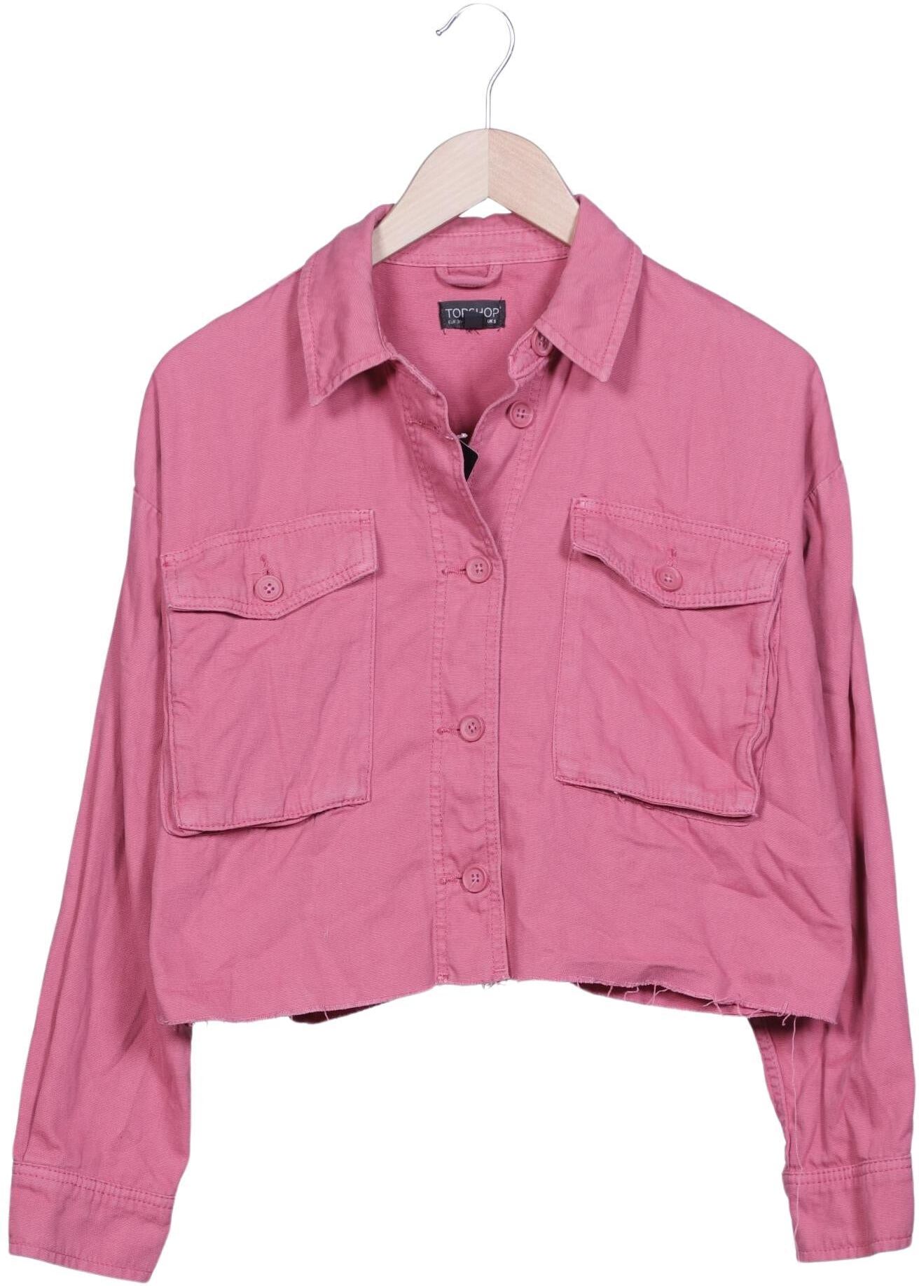 Topshop Damen Jacke, Pink, Gr. EU 36, Baumwolle - Second Hand