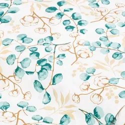 Baumwollstoff Eucalyptus & Cotton "Mona", weiß-color