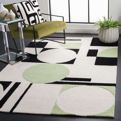 SAFAVIEH Handmade Rodeo Drive Frouwa Mid-Century Modern Wool Rug