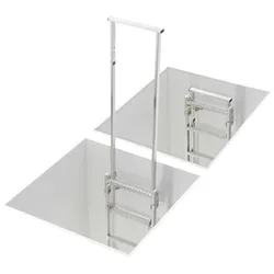 Hailo Professional Zweiholm-Einstiegshilfe LW 300, Holm 40 x 20 mm Edelstahl 1.4301