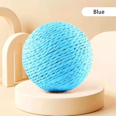 Uplift Treasures Interactive Sisal Cat Scratching Ball blue 3.15 In