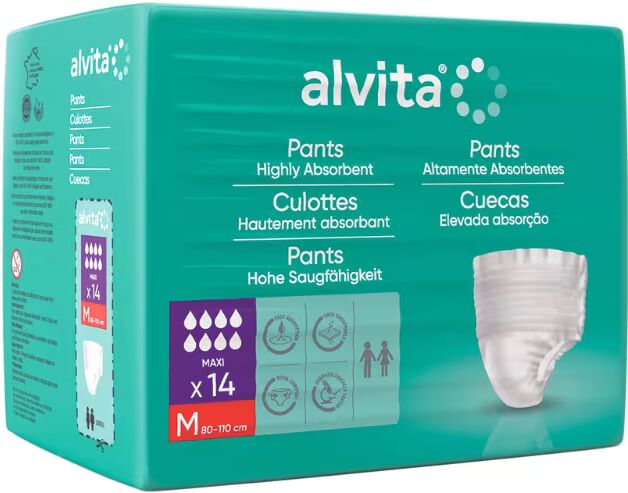 Alvita Cueca Incontinência Maxi M 14 unidades