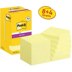 Post-it® Super Sticky Haftnotizen extrastark gelb 8 Blöcke + GRATIS 4 Blöcke