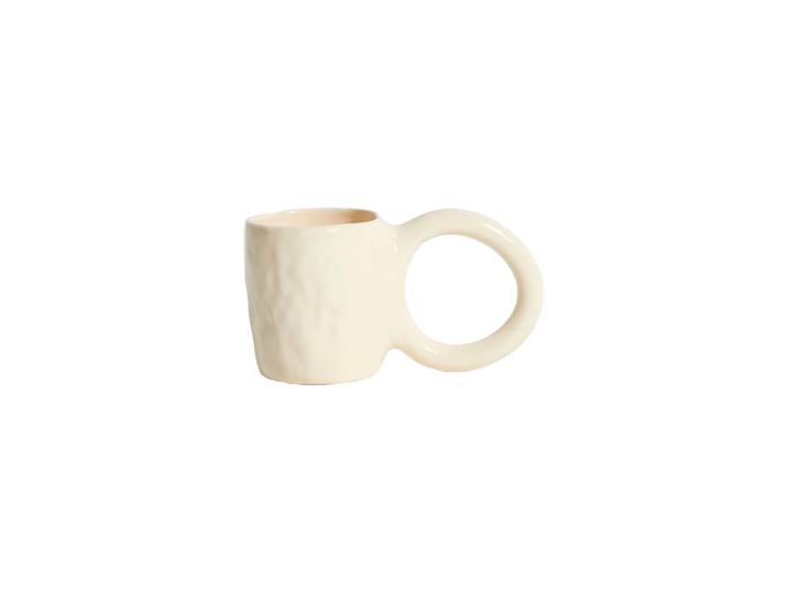 Petite Friture - Tasse à café Donut - Beige - Faïence émaillée - Designer Pia Chevalier