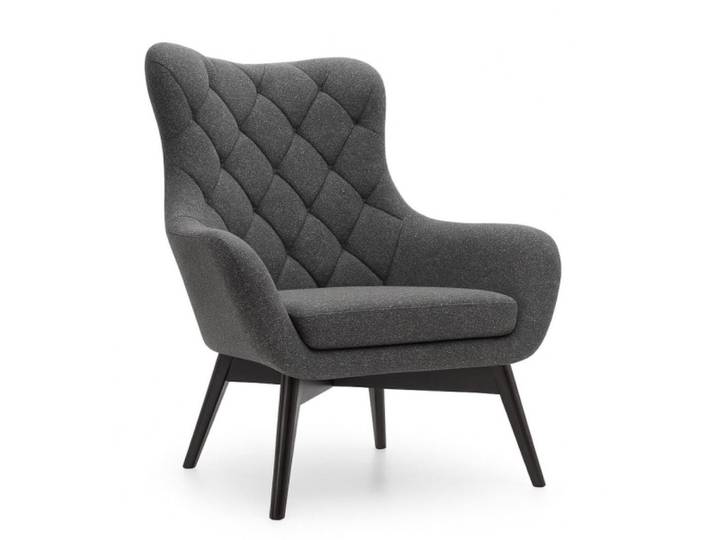 Sepro Meble Sessel Grau Lisa Caro Auf Holzbeinen, 88x108x88 cm, Wohnzimmer, Sessel, Polstersessel