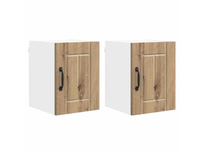HKTMGDNG Küchen Wandschrank 2er Set Artisan-Eiche 30 x 31 x 40 cm Kompakte Hängeschränke bieten flexiblen Stauraum für Küche, Flur oder Badezimmer. Pflegeleichte Holzoberfläche.