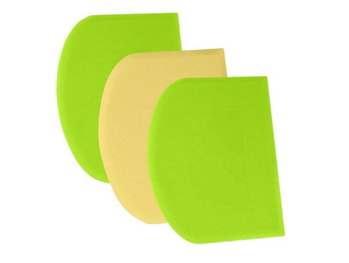 LuxusKollektion Teigschaber Teigschaber Set 3er Grün-Gelb 27cm Kunststoff