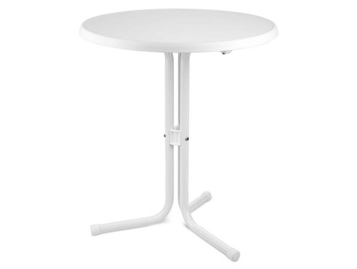 Beautissu Stehtisch Emma, Weiß, Metall, Rund, 60x71x60 cm, Esszimmer, Esstische, Stehtische
