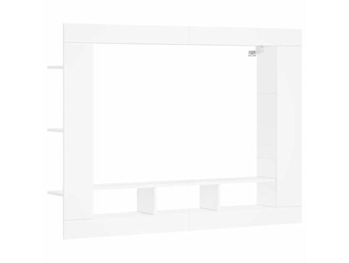 GHVBNMF TV-Schrank Wandmontage Weiß 152x22x113 cm Holzwerkstoff Schwebendes Hängeboard für Wohnzimmer: Schafft Bodenfreiheit mit Ablagen für Receiver, Deko und Pflanzen.