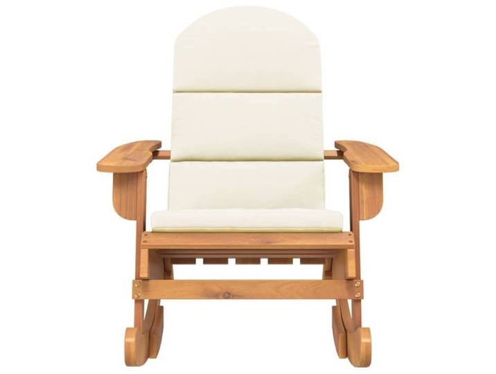 SWEETY  Chaise à bascule Adirondack avec coussins bois massif d'acacia - anticorrosion - 14.2kg CJ2271