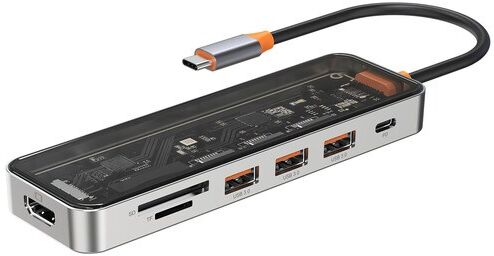 Inves Hub H-460-02, 7 en 1, USB-C. Aluminio