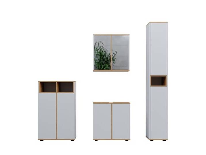 Vicco Badmöbel-Set Didi, Weiß/Artisan-Eiche 60 cm