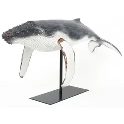 Großer Harzwal mit Metallsockel 75x40 cm