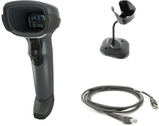Zebra DS4608 SR Scanner 2D USB + support Scanner 2D filaire USB « Standard Range » avec capteur 1 280 × 800, lecture 1D/2D, indice de protection IP52,