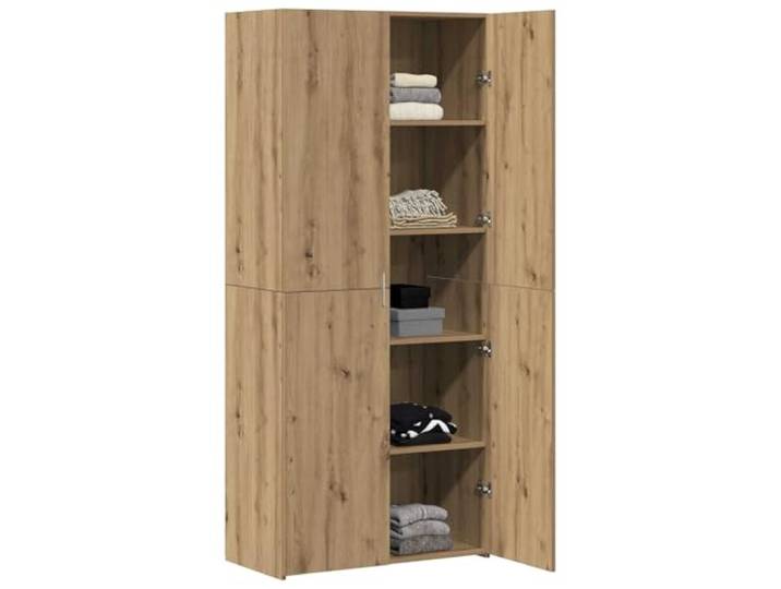 Highboard 2er Set Artisan-Eiche 80 x 42 x 185 cm Holzwerkstoff Aufbewahrung Moderne Optik, braune Oberfläche, langlebiges Material, einfache Montage, platzsparend