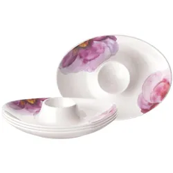 Villeroy & Boch Multipack Rose Garden Eierbecher - 4 Stück, Eierbecher, Mehrfarbig