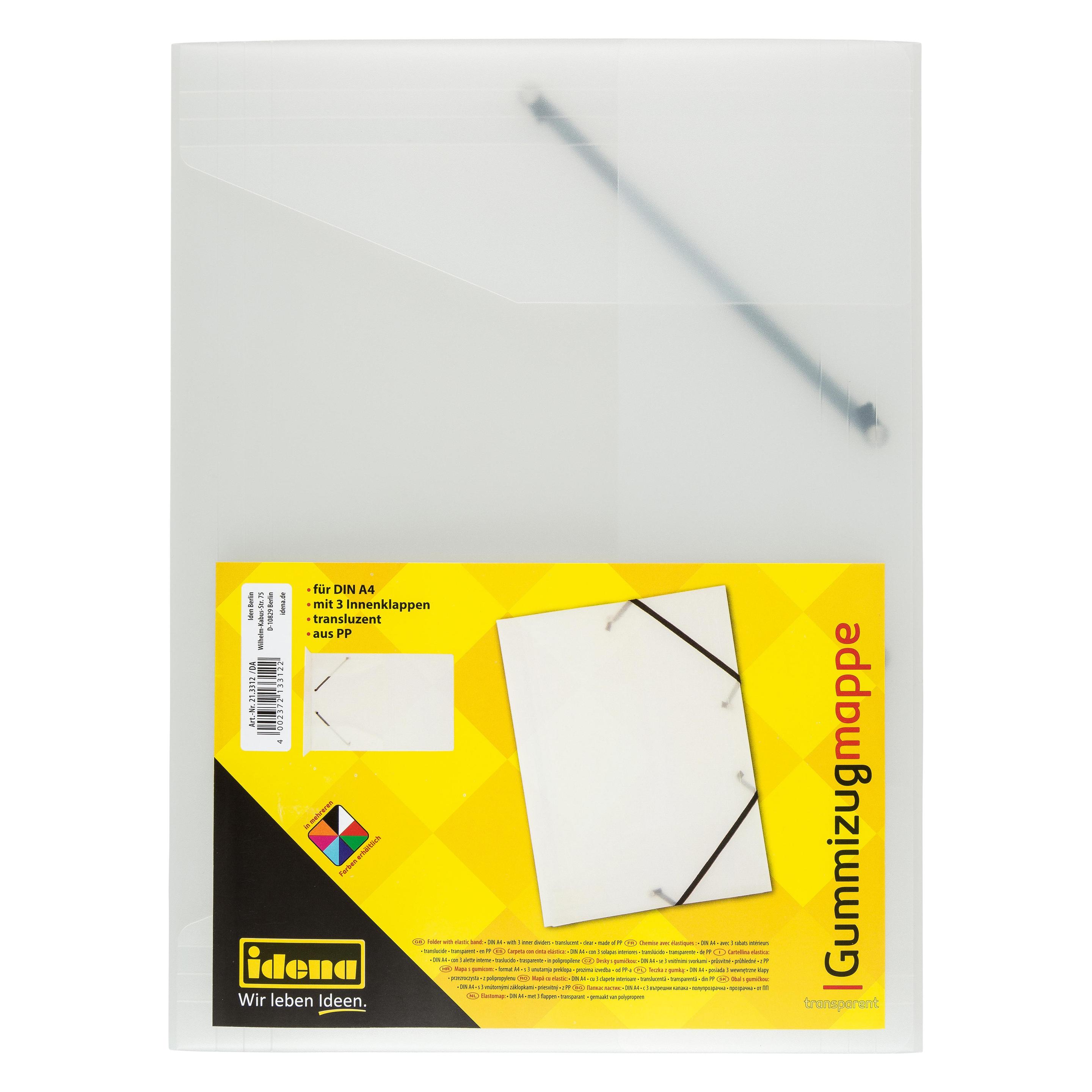 Idena Sammelmappe A4 PP mit Gummizug weiss (A4) (22691975)