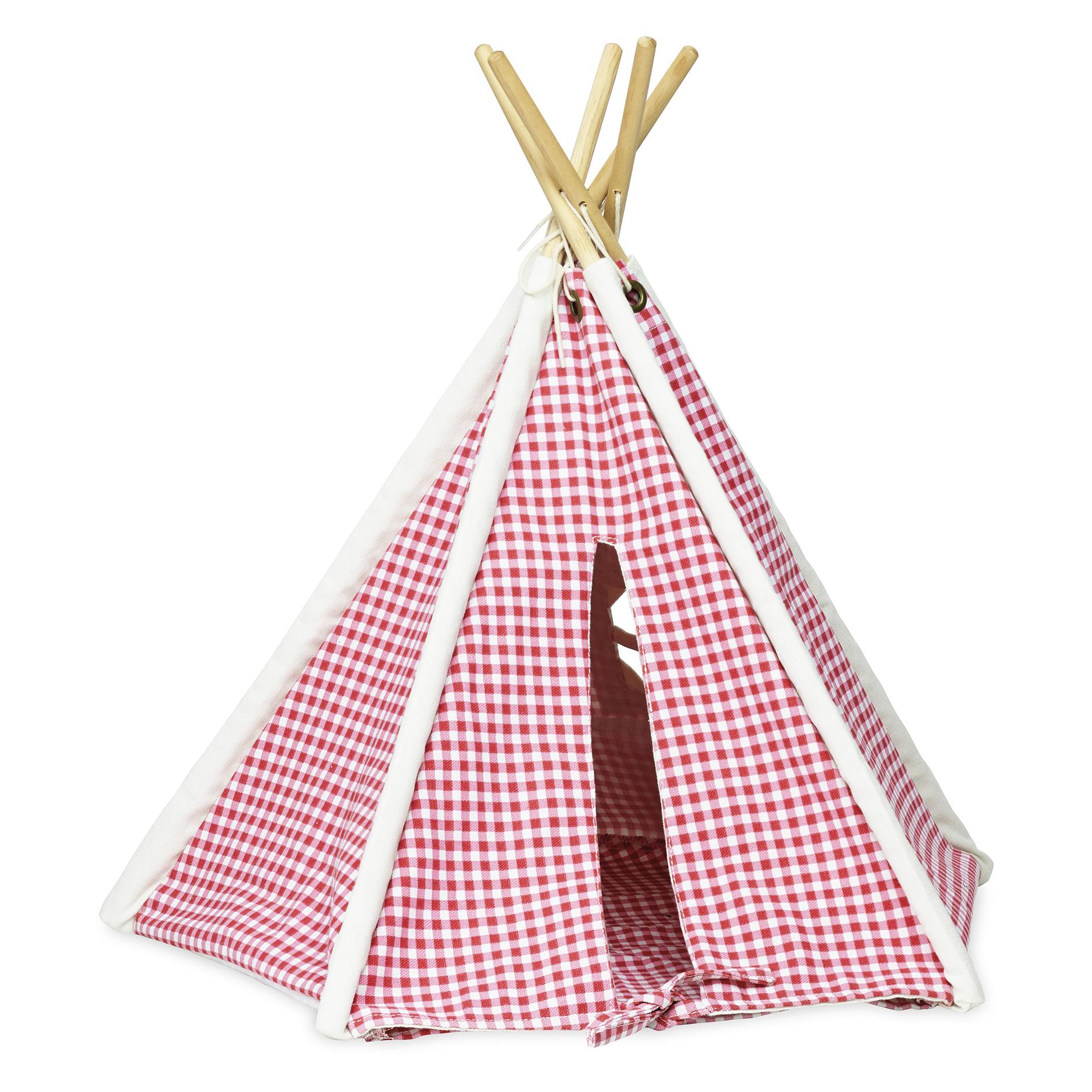 Vilac Mini Tipi Zelt Vichy rot (V800206)