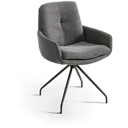 Portobello Stuhl Burnley Cord Grau Anthrazit