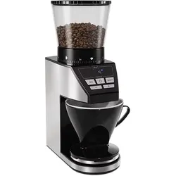 Melitta Calibra 1027-01 Elektrische Kaffeemühle mit integrierter Waage Schwarz/ Edelstahl