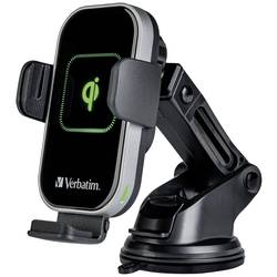 Verbatim Induktions-Ladegerät 15 W FWC-02 Qi Fast Wireless Car Charger 49553 Ausgänge Magnetanschluss Schwarz