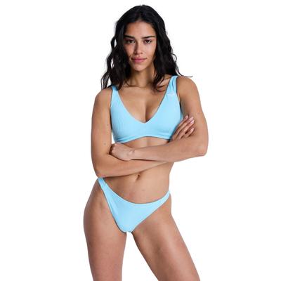 Badehose ROXY "Roxy Palm Dreams Cheeky", Damen, Gr. L, blau (tanager turquoise), Obermaterial: 92% Polyester, 8% Elasthan., Badehosen Badehose