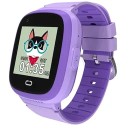 Canyon Intelligente Uhren Kinderuhr Sunny KW-48 Video 4G GPS Games&Music Violett (4G), Smartwatch