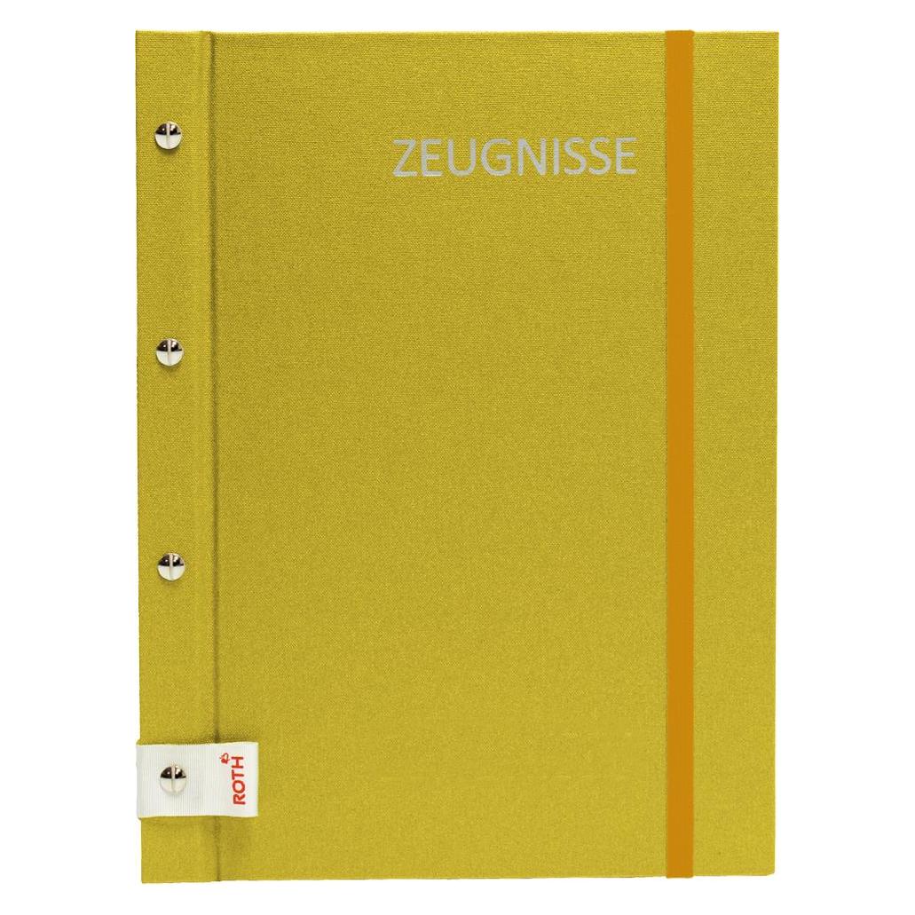 Roth Zeugnismappe Metallium mit Buchschrauben, gold (A4) (88565)