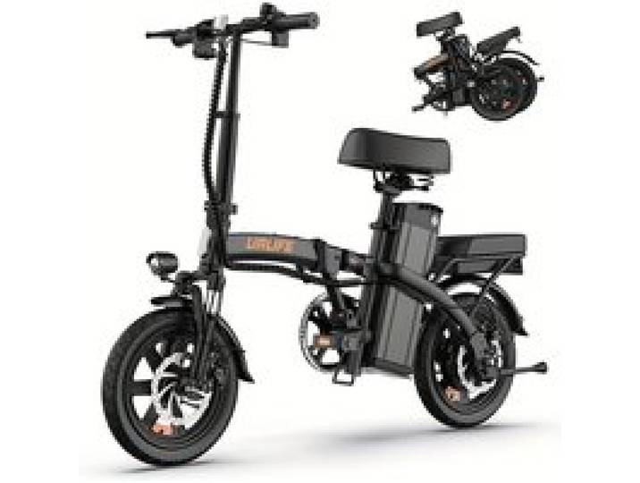 Urlife F1L e-bike 14 inch opvouwbaar 48V 7.5Ah uitneembaar & snelladend 40KM bereik hydraulische voorvering dubbele schijfremmen Naviga schakelaar elektrische remmen
