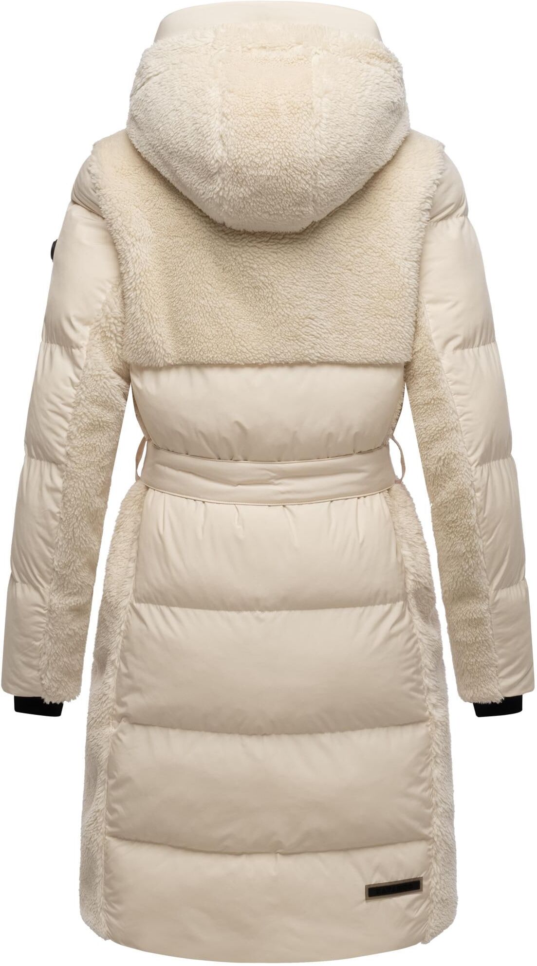 Wintermantel NAVAHOO "Funkelteddy 14", Damen, Gr. XL (42), beige (cream), Obermaterial 1: 100% Polyester. Obermaterial 2: 100% Polyester. Innenfutter: 100% Polyester. Wattierung: 100% Polyester. Ärmelfutter: 100% Polyester, figurumspielend ca. Mitte Obers
