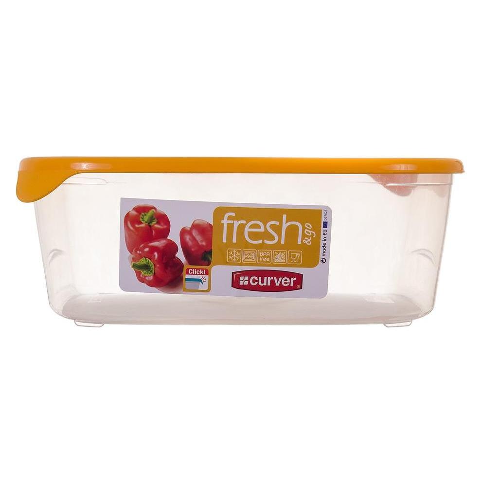 Curver Fresh&Go Lebensmittelbehälter Quadratisch Gelb Transparent (42872066)