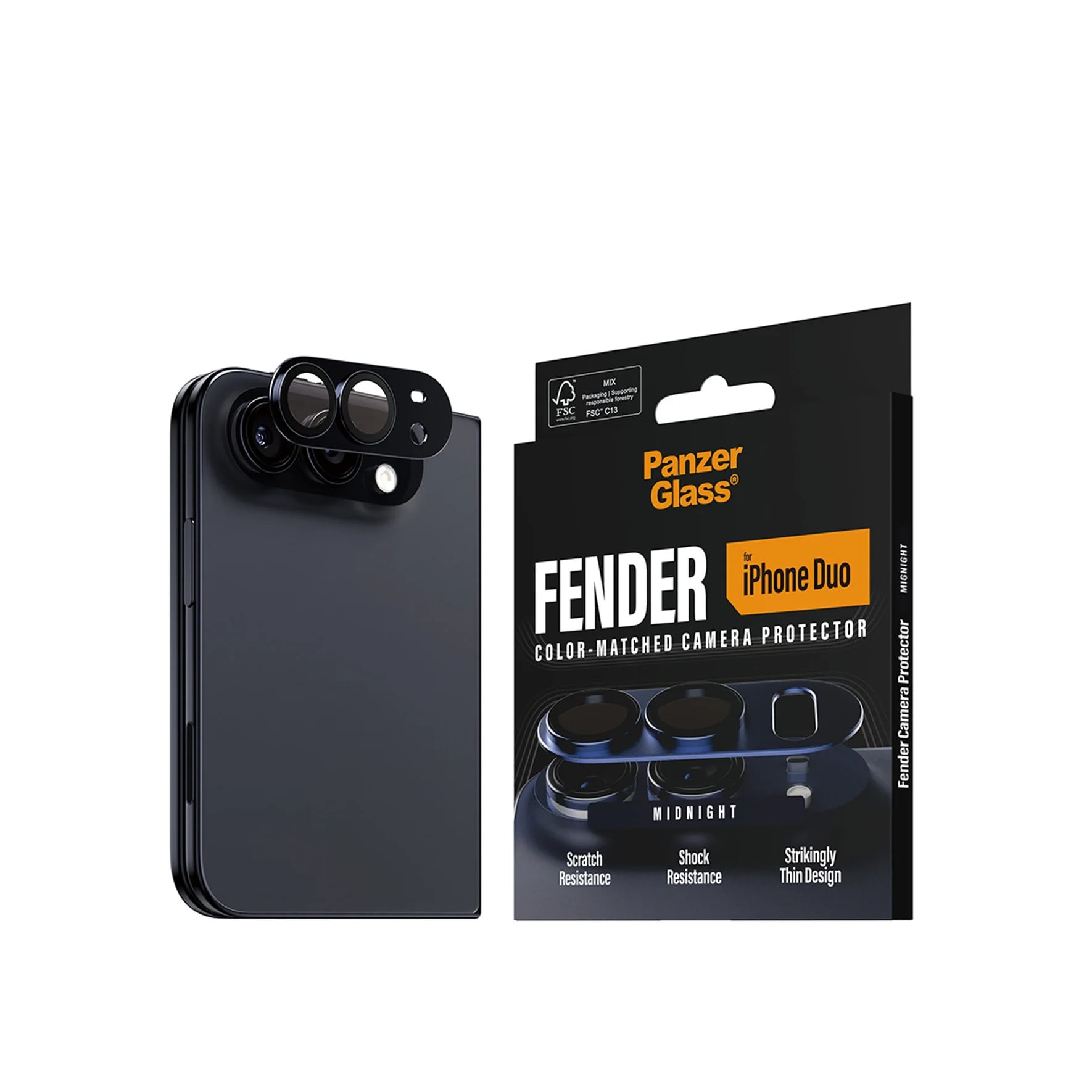 PanzerGlass Fender Kameraschutz Midnight iPhone Duo PG03989