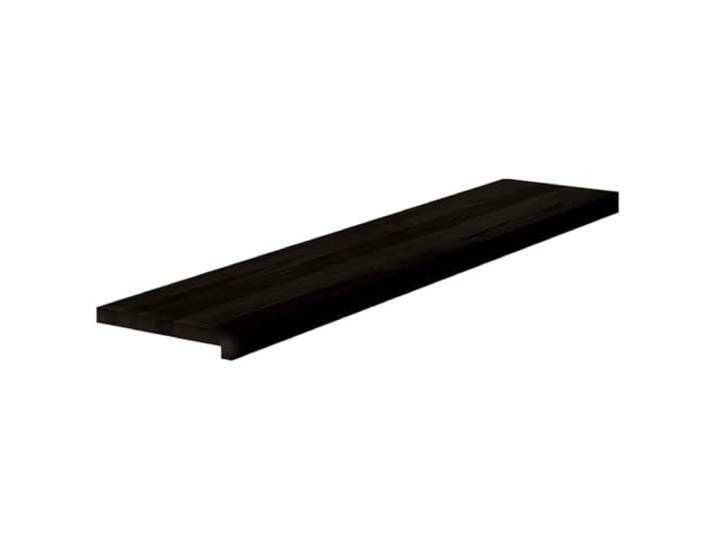 vidaXL Traptreden 2 st 120x30x2 cm massief eikenhout bruin-zwart