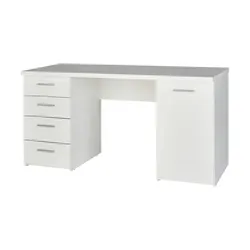 Schreibtisch  Newa , weiß , Maße (cm): B: 145 H: 76 T: 60.0