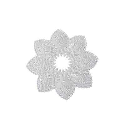 Papstar 10 X 100 Kerzen-Manschetten rund Ø 10 cm weiss